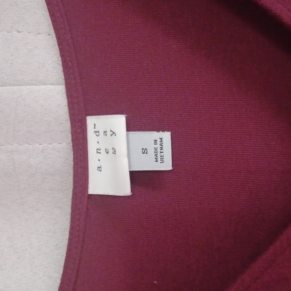 A New Day Maroon Sleeveless Top With Pom Pom Accent - Picture 2 of 12